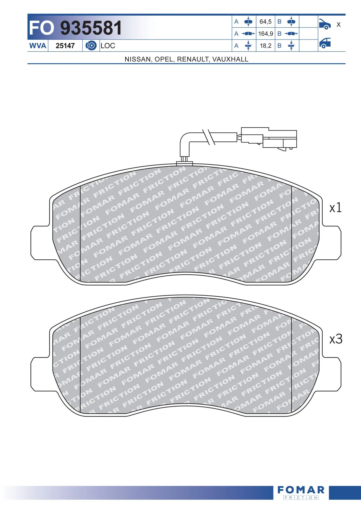 Brake Pad Set, disc brake